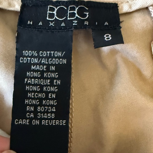 BCBG Max Azria Beige Flare Pants Size 8 31” Inseam Boho Chic flare bell bottom - Picture 13 of 13